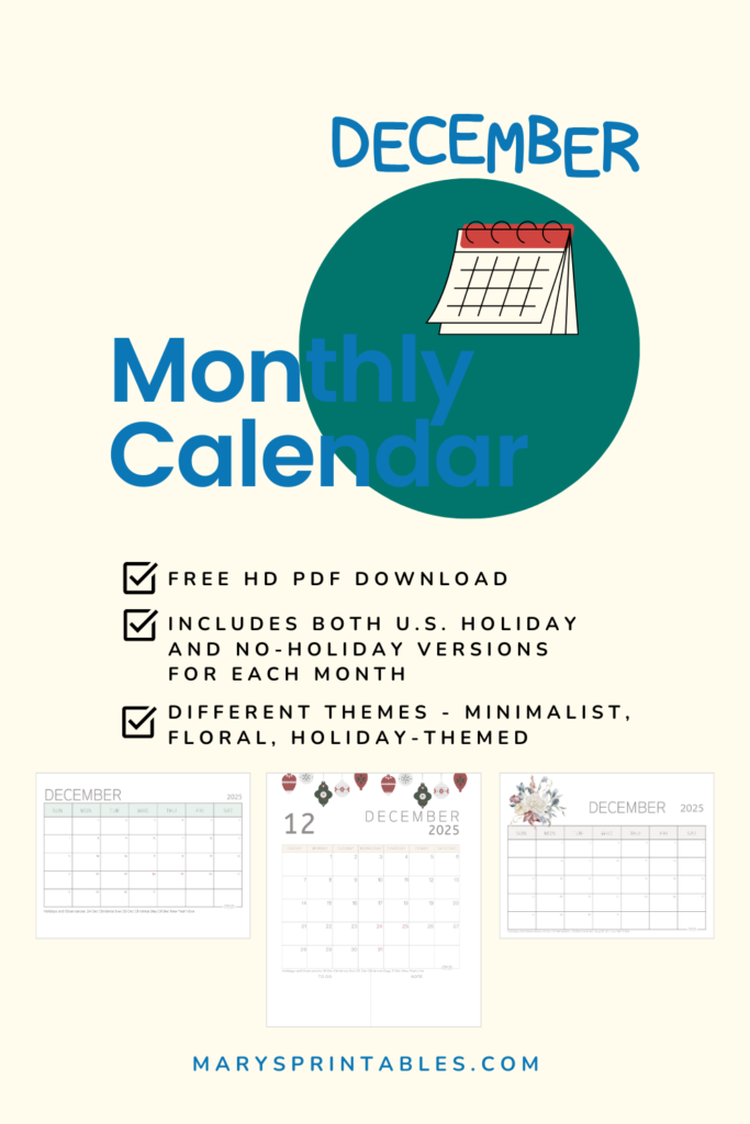 2025 Printable Yearly Calendar Minimalist and Practical Designs