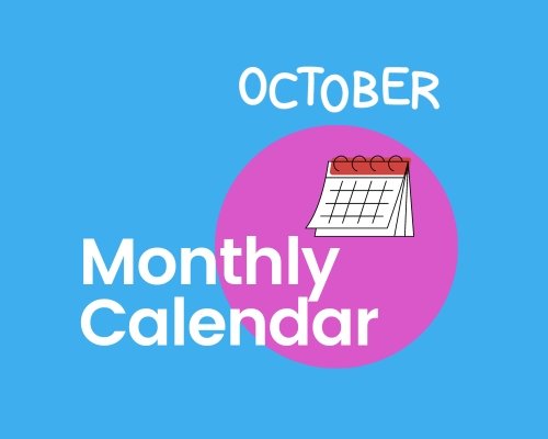 Click to here to download October Monthly Calendar