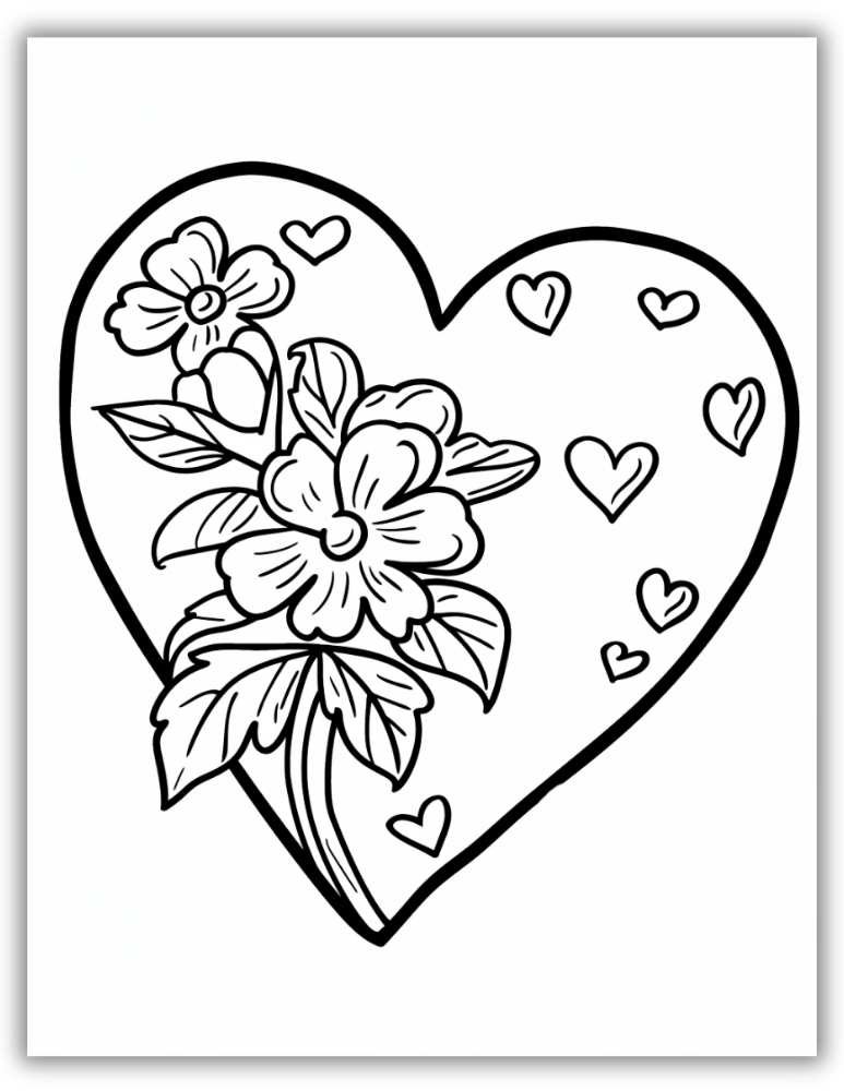 Heart I Love You Coloring Page