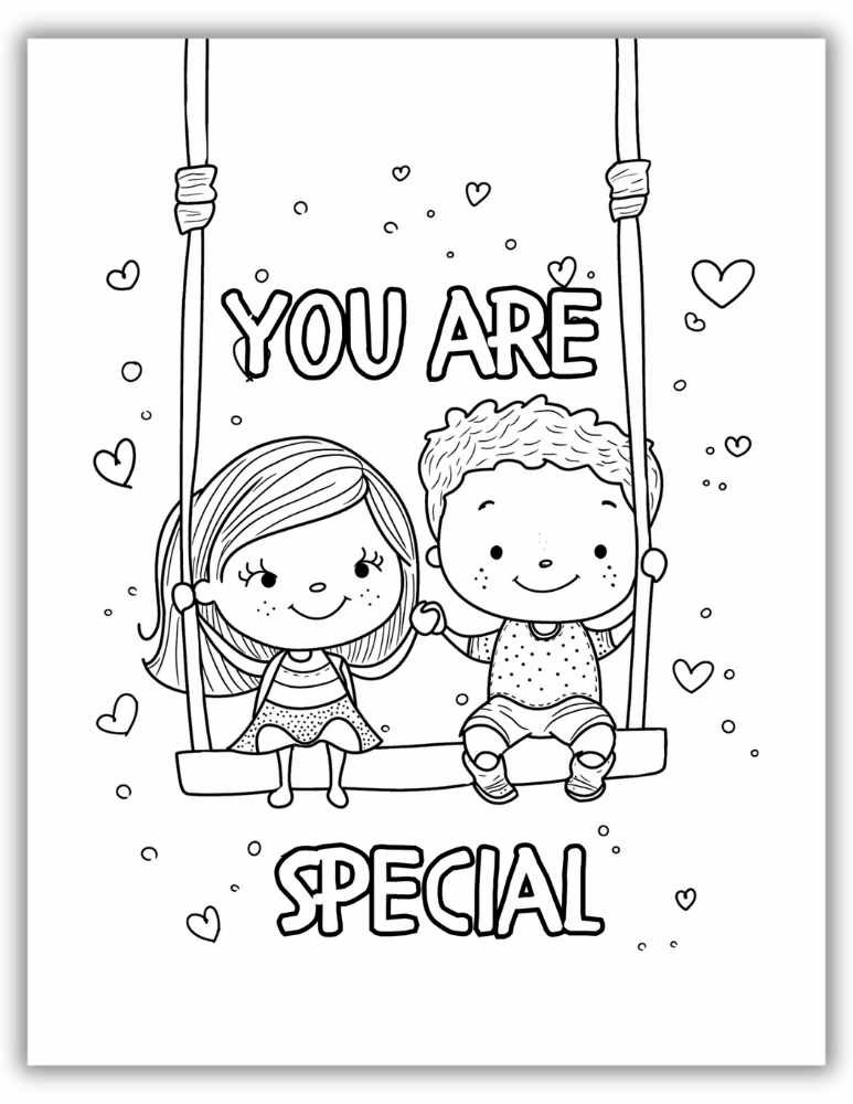 Printable Valentine's Day Coloring Page - You are Special