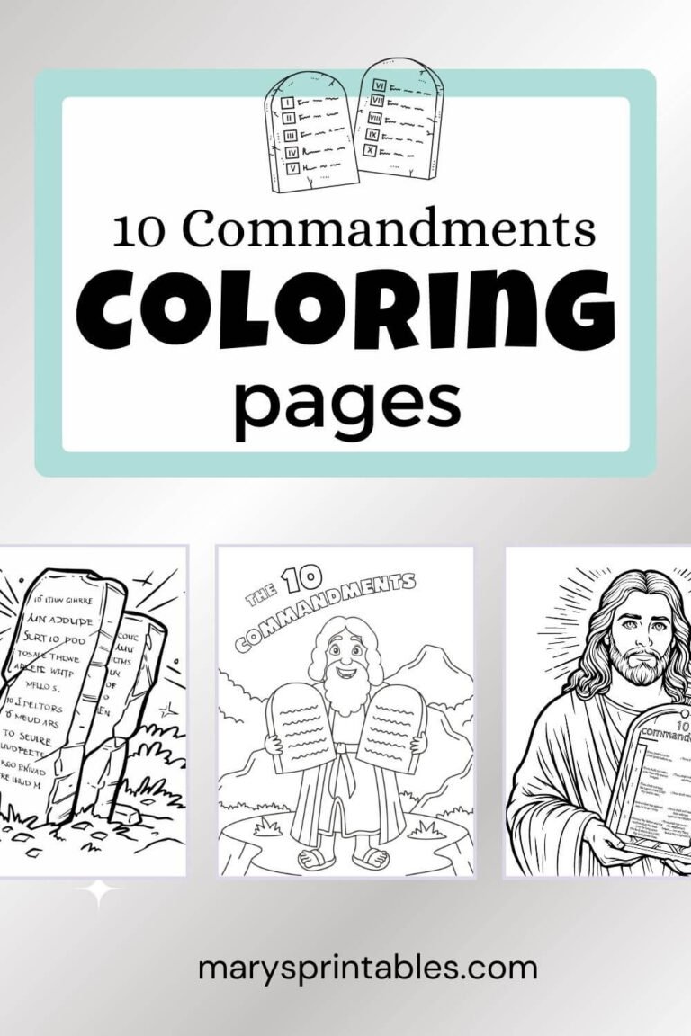 Free Printable 10 Commandments Coloring Page Easy Downloads