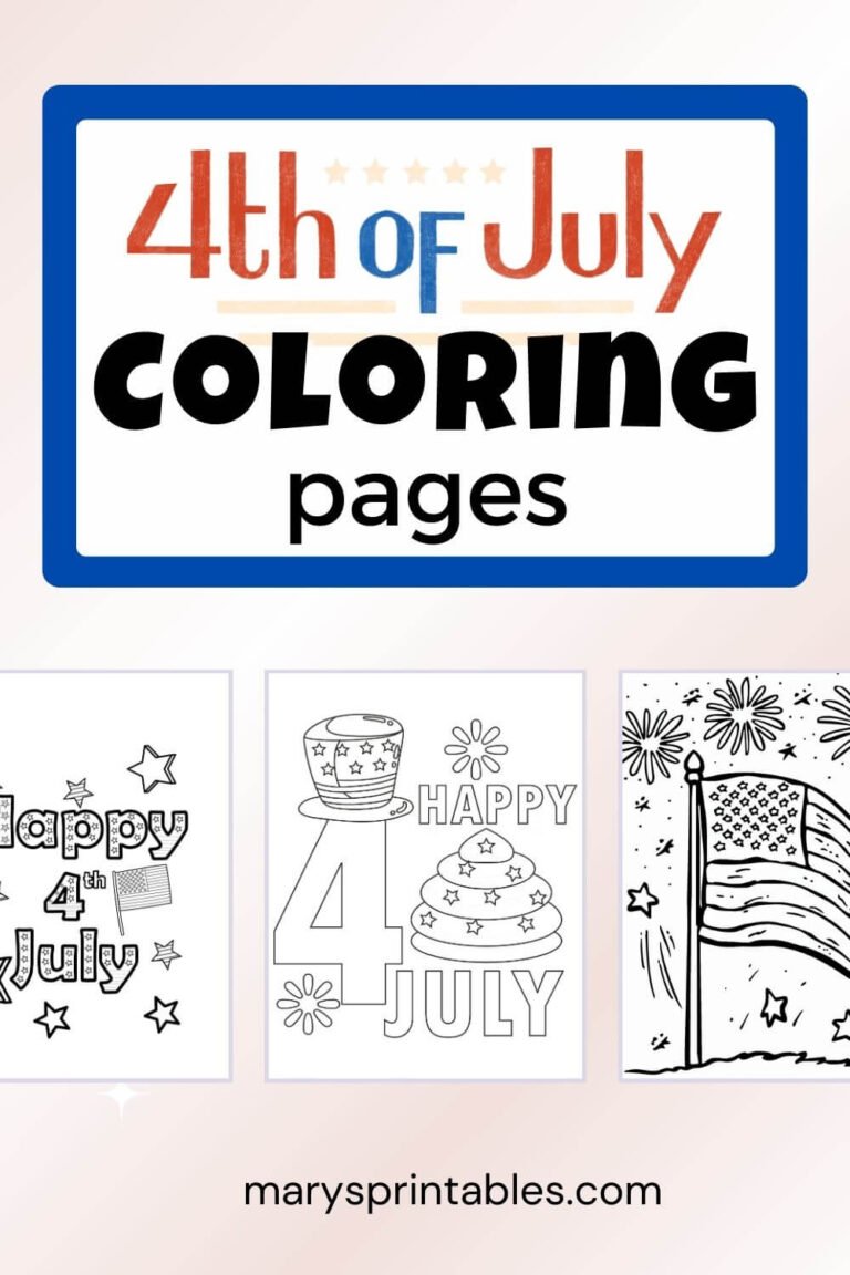 Printable 4th of July Coloring Pages: Cute, Fun, and Free!