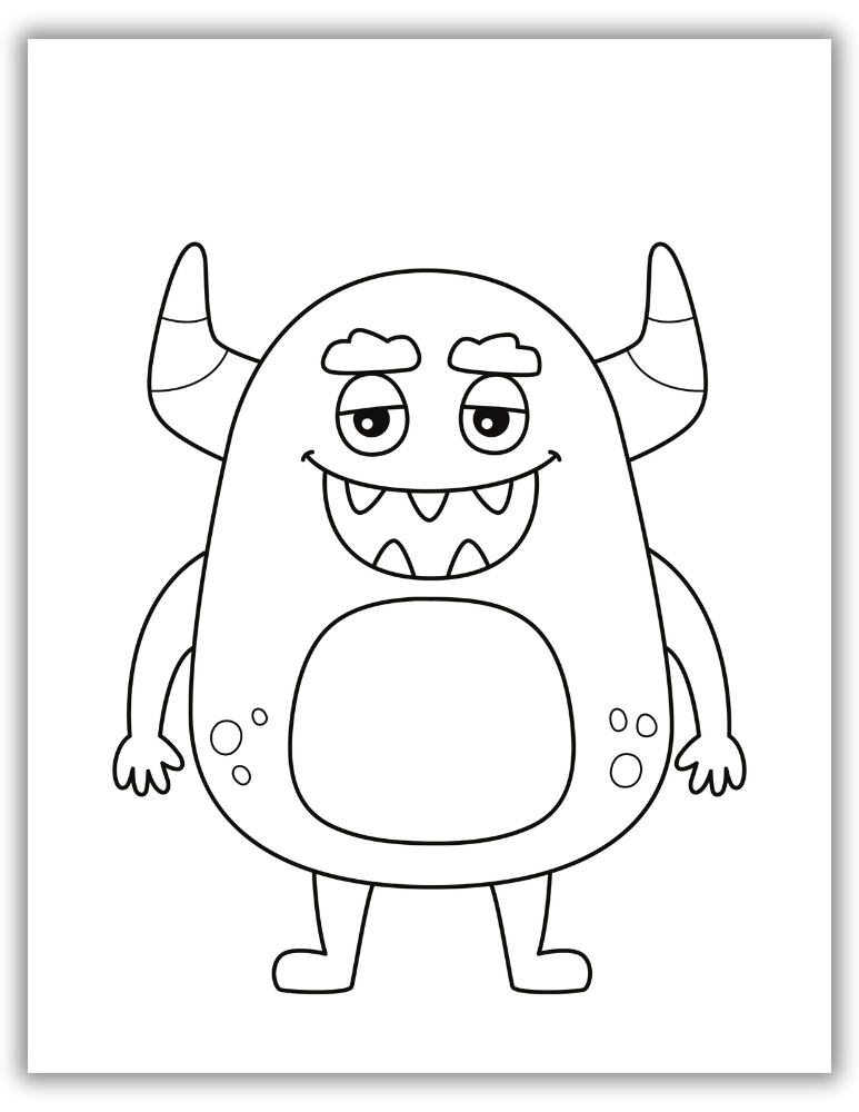 Cute Alien Coloring Sheet For Kids