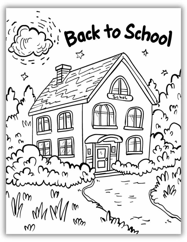 Welcome back to school coloring sheet