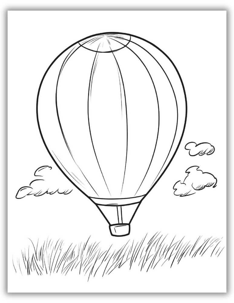 Cute hot air balloon printable for kids