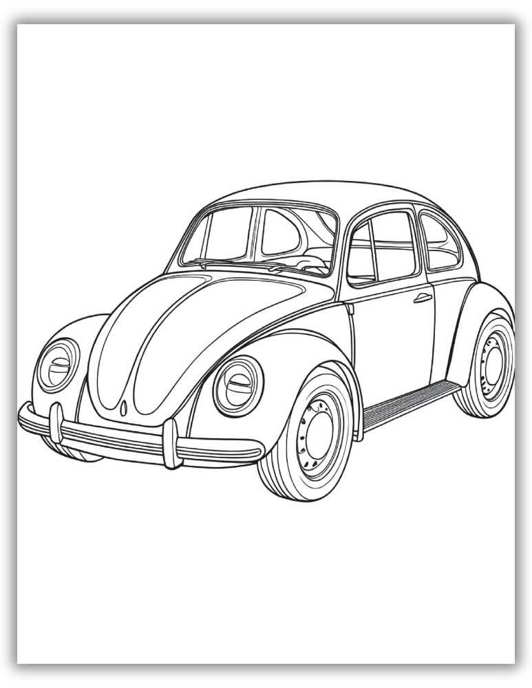 Vintage car coloring page