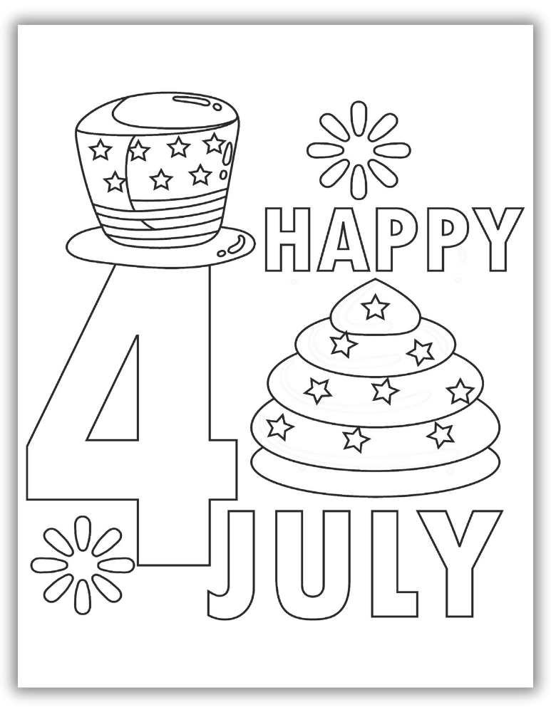 Coloring Page - 4th of July Printable