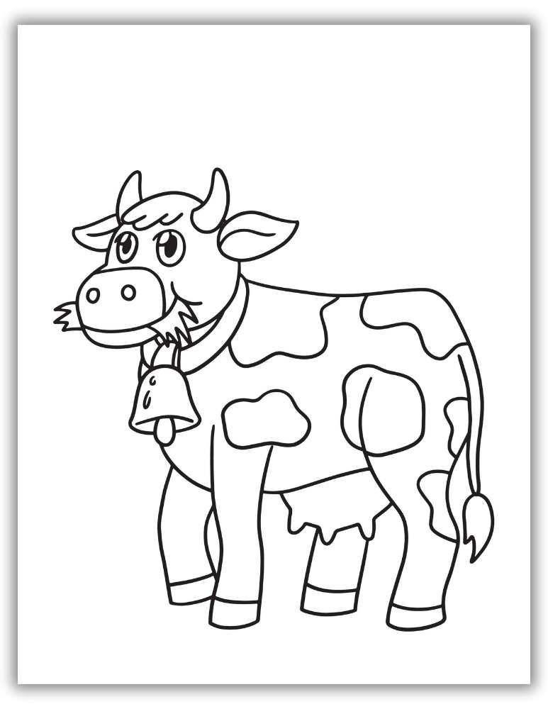 Cow with spots coloring page