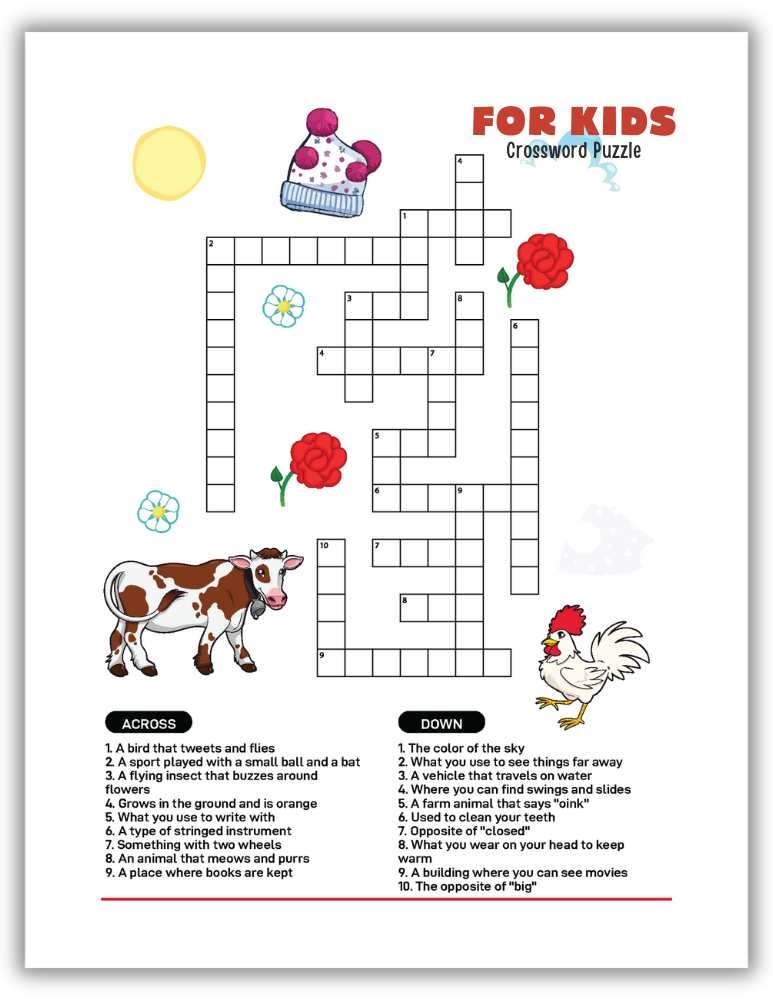 Fun word puzzle worksheet for young learners