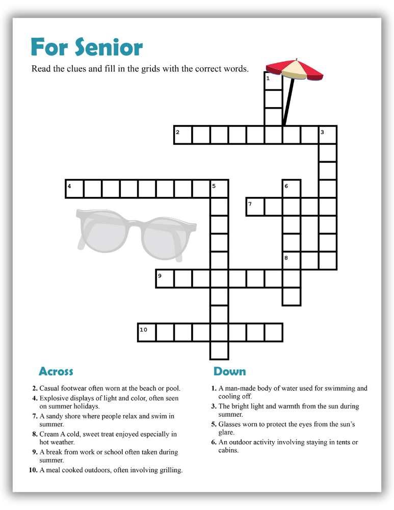 Large print crossword puzzle printable PDF