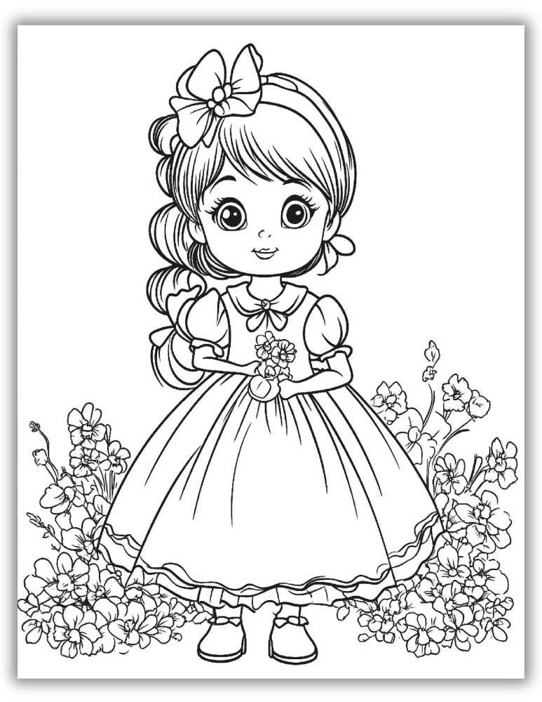 Fashion doll coloring page