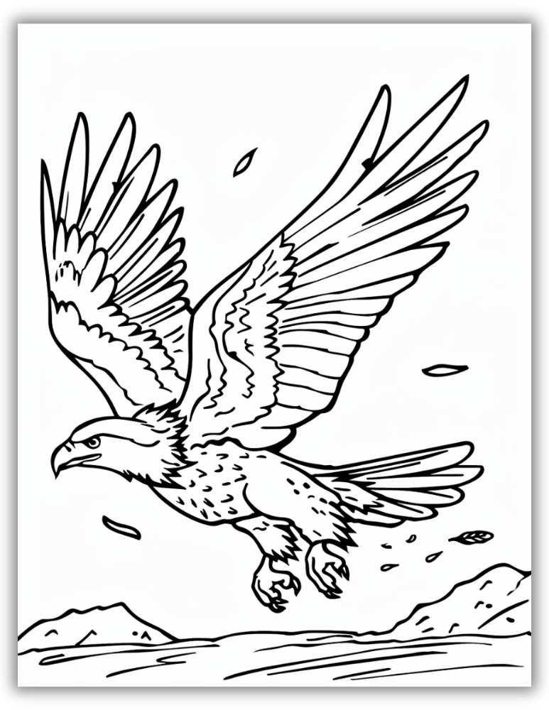 Wildlife eagle coloring sheets