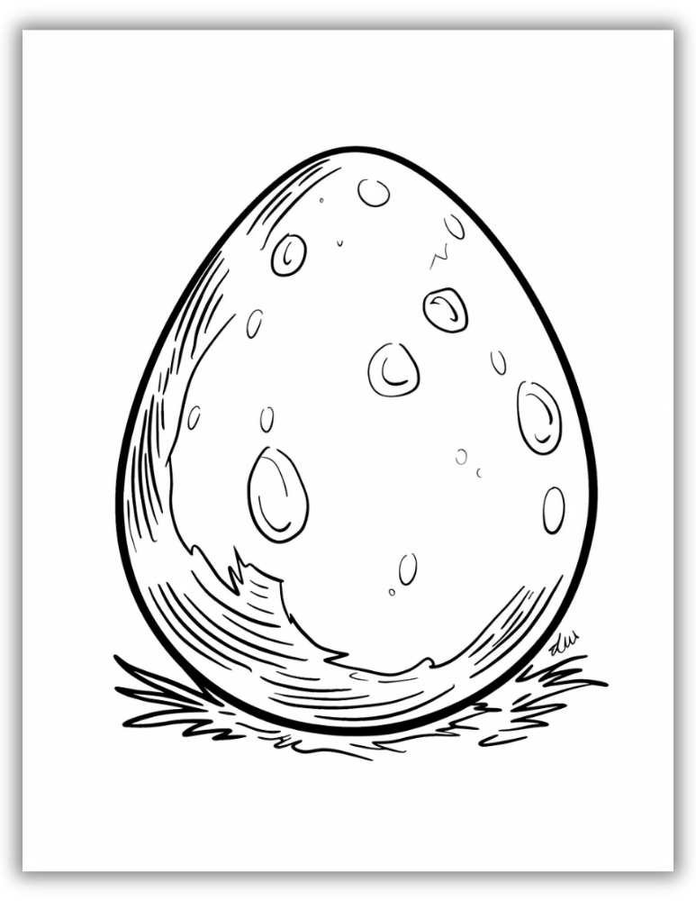 Free egg coloring page