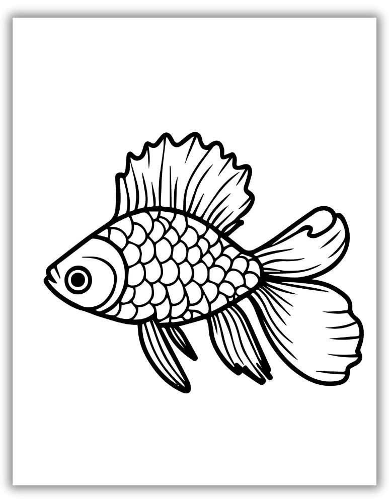 Free fish coloring page