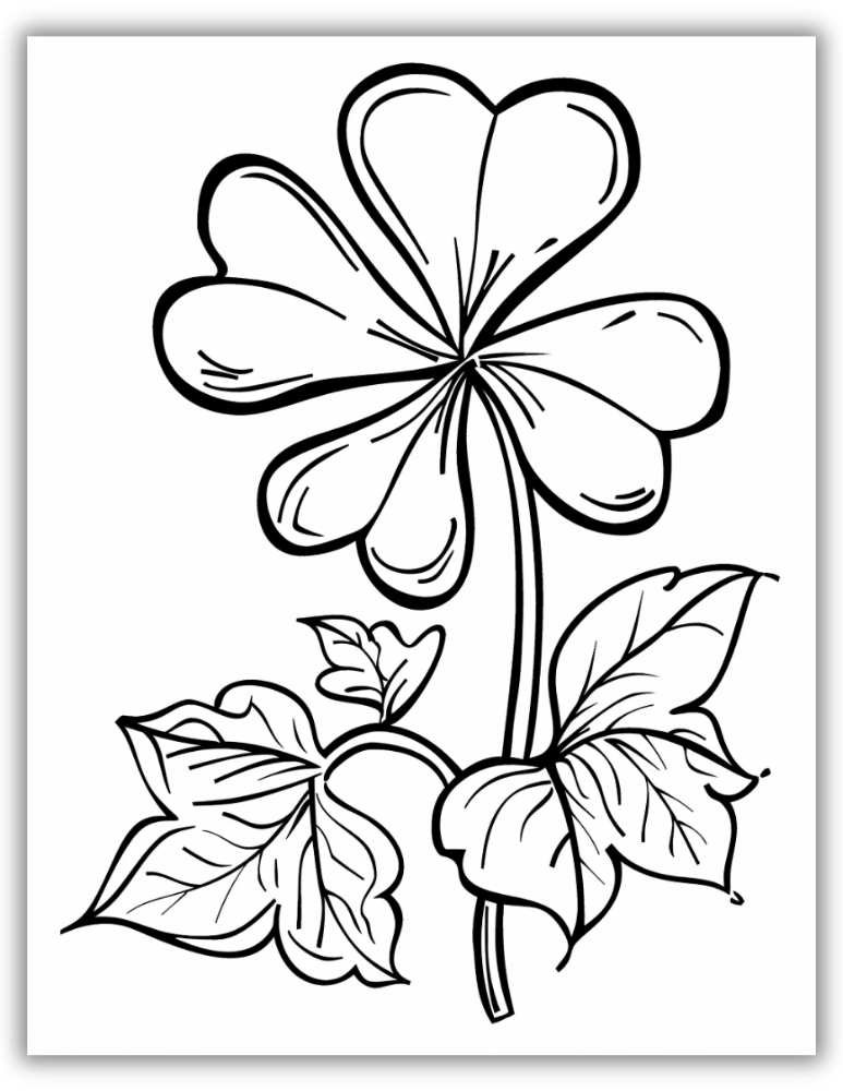 Clover Flower Coloring Page