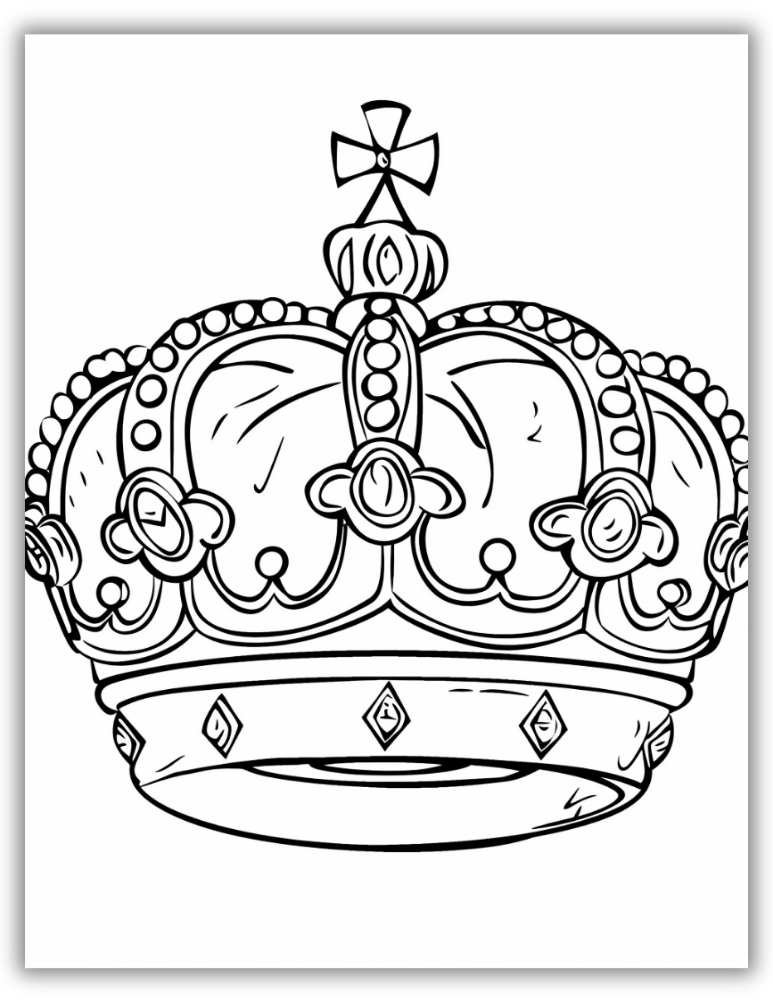 Royal crown coloring page