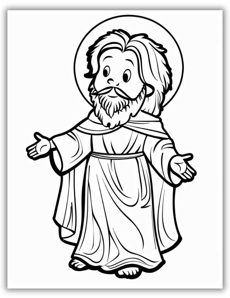 Jesus Welcoming Coloring Page