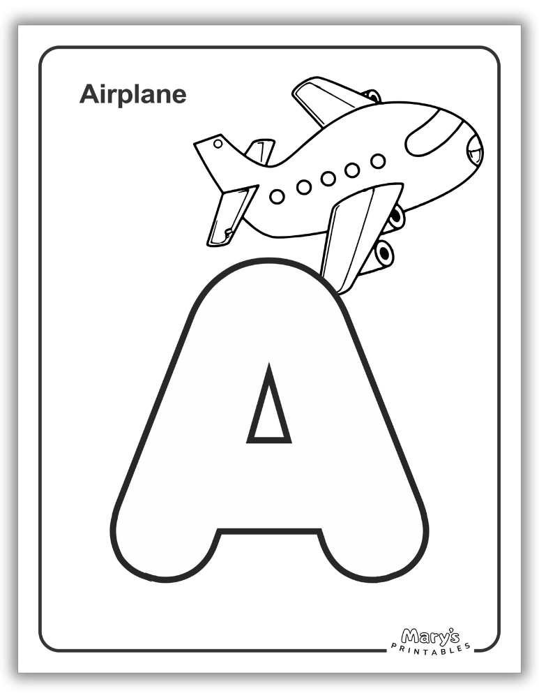 Printable Letter A Worksheet Simple Coloring Page