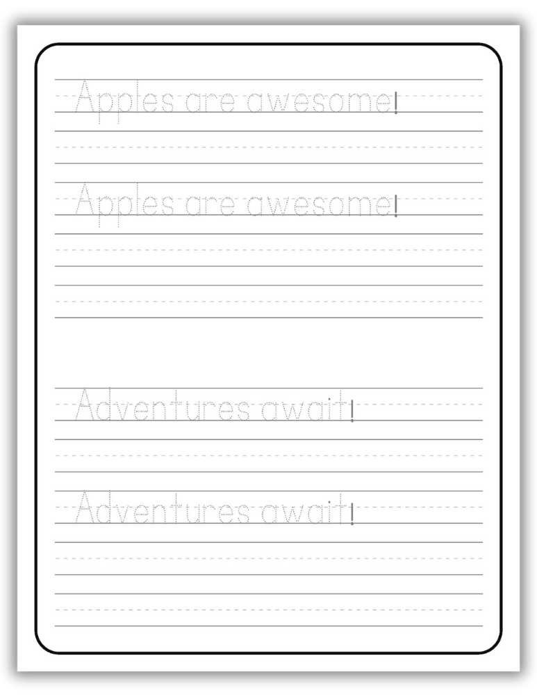Printable Letter A Worksheet Tracing Sentences