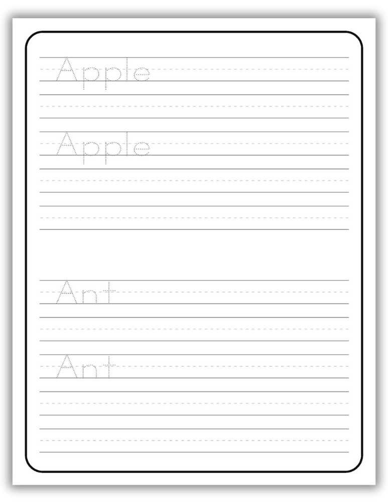 Printable Letter A Worksheet Tracing Words Apple and Ant