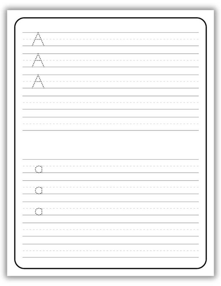 Printable Letter A Worksheet Uppercase and Lowercase A Tracing