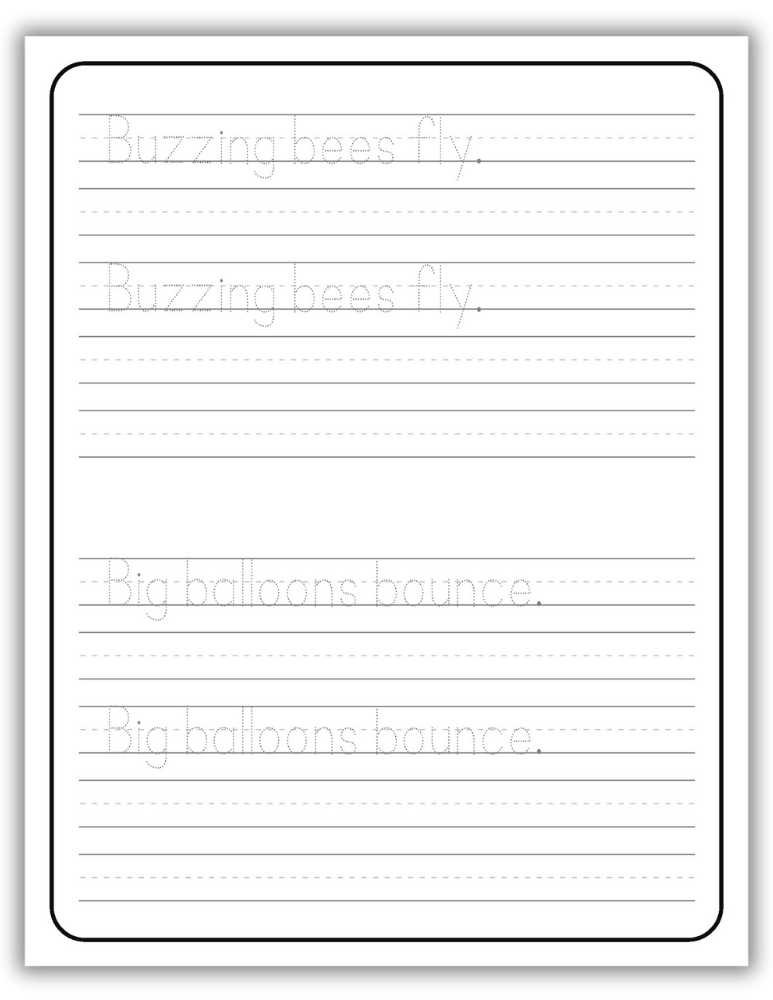 Printable Letter B Worksheet Tracing Sentences