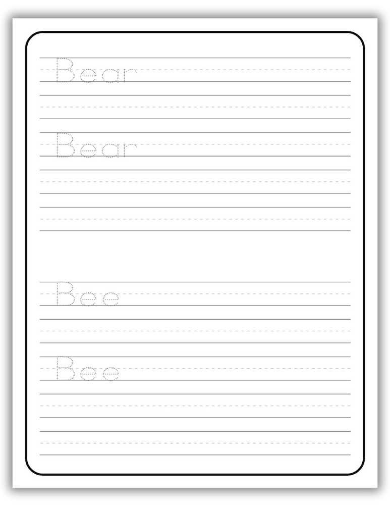 Printable Letter B Worksheet Tracing Words Bear and Bee