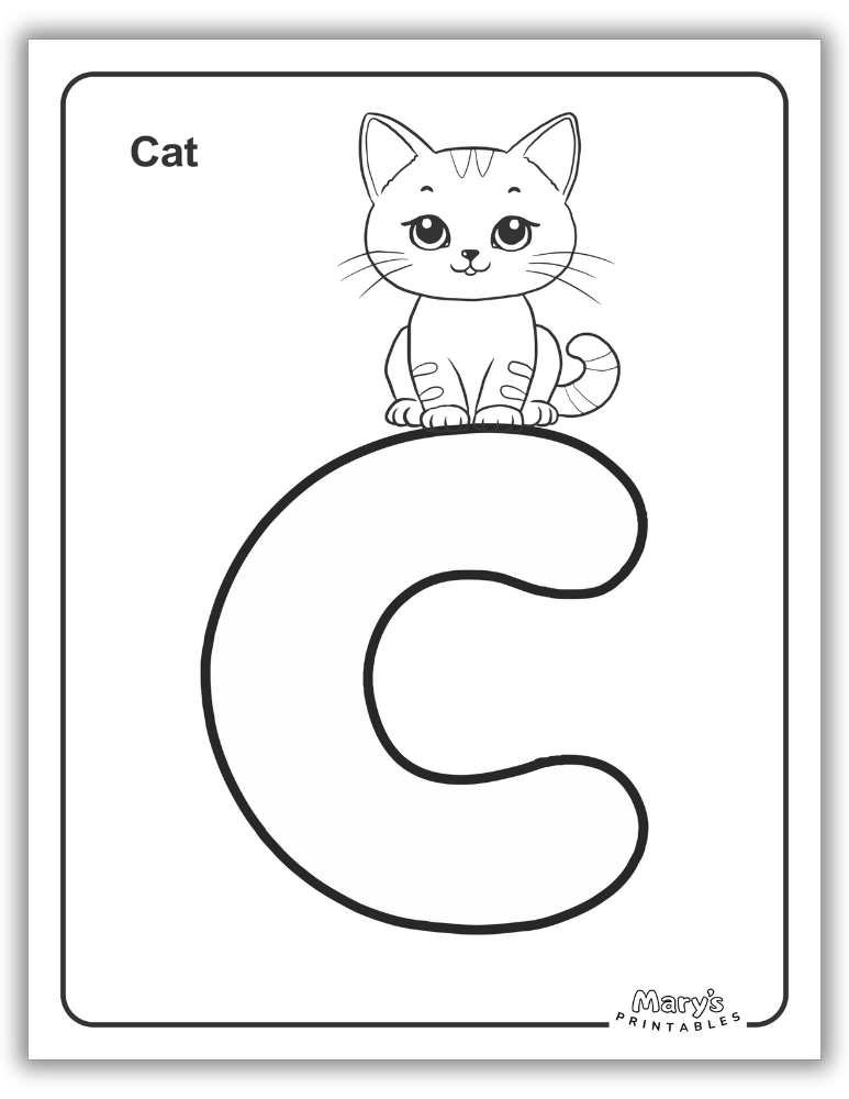 Printable Letter C Worksheet Simple Coloring Page