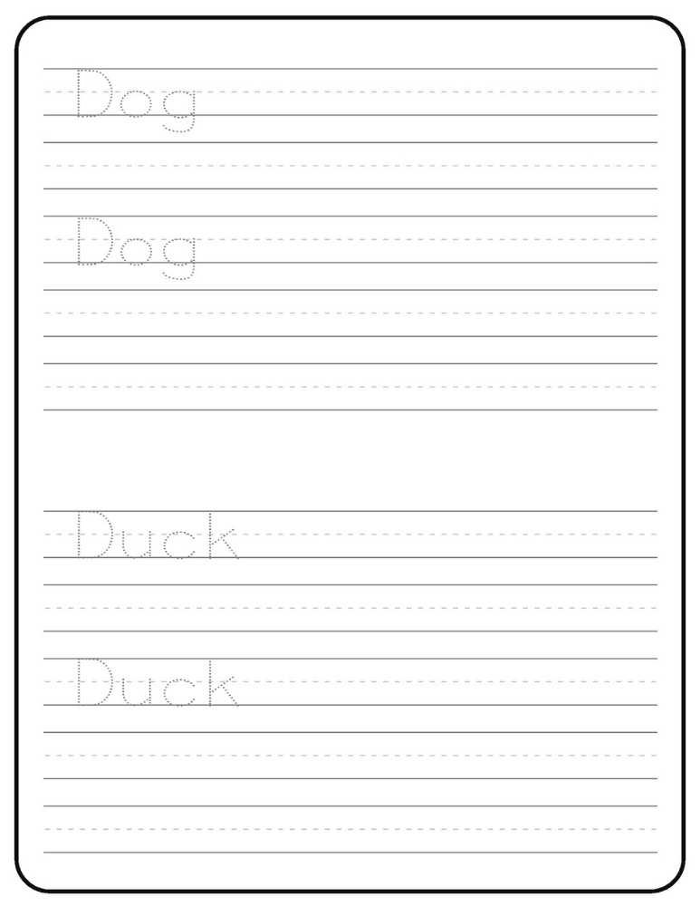 Printable Letter D Worksheet Tracing Words Dog and Duck