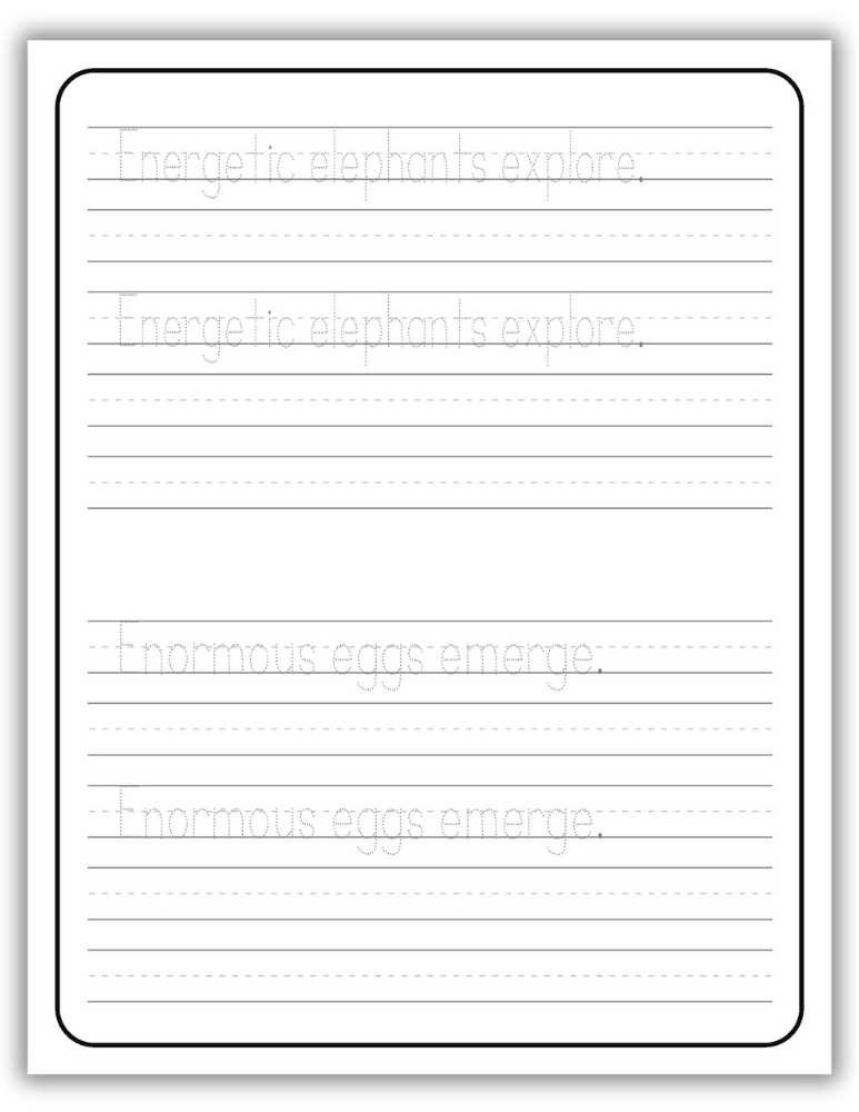 Printable Letter E Worksheet Tracing Sentences