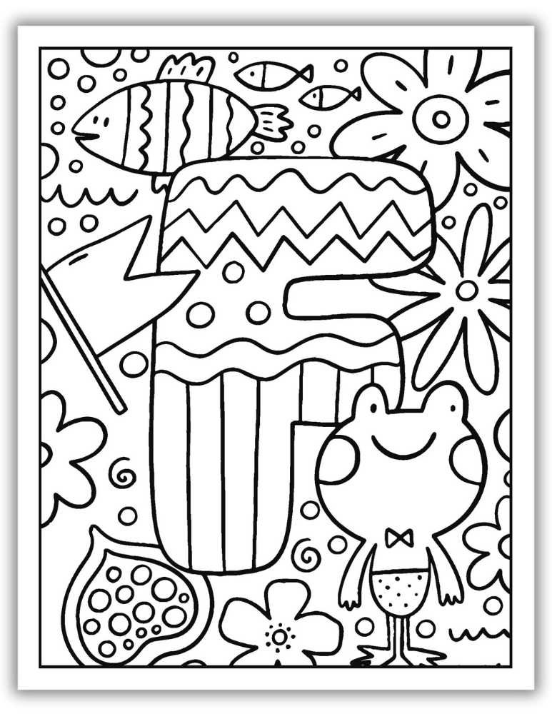 Printable Letter F Worksheet Complex Coloring Page