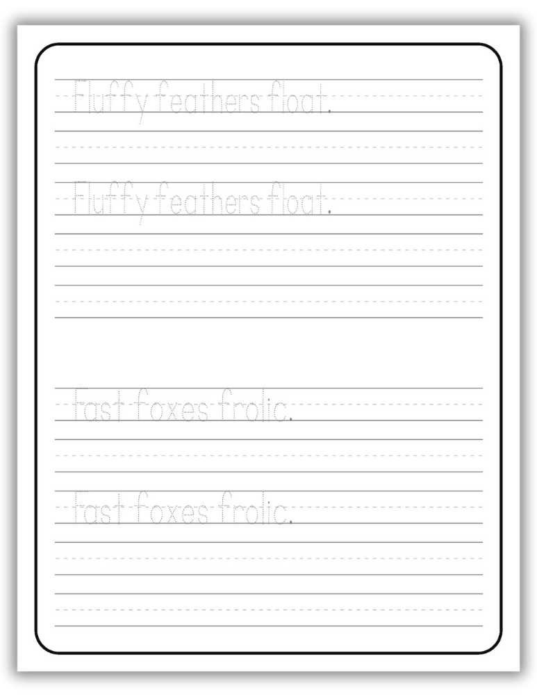 Printable Letter F Worksheet Tracing Sentences