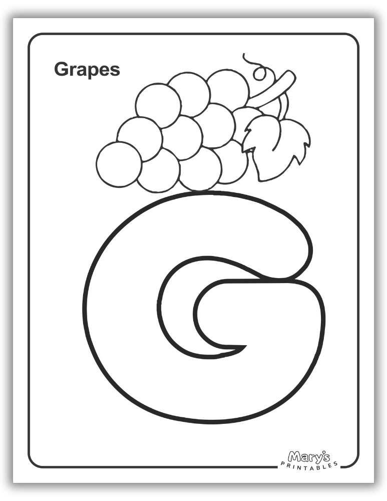 Printable Letter G Worksheet Simple Coloring Page