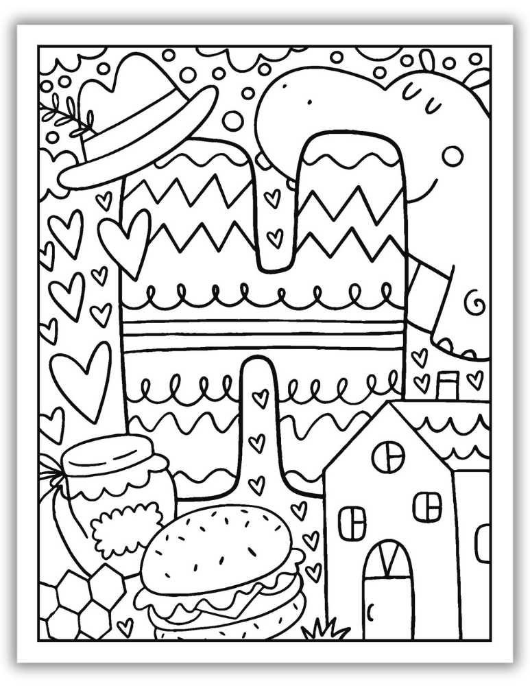 Printable Letter H Worksheet Complex Coloring Page