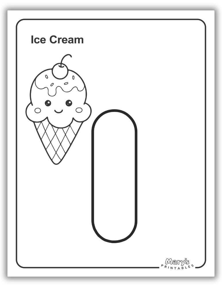 Printable Letter I Worksheet Simple Coloring Page