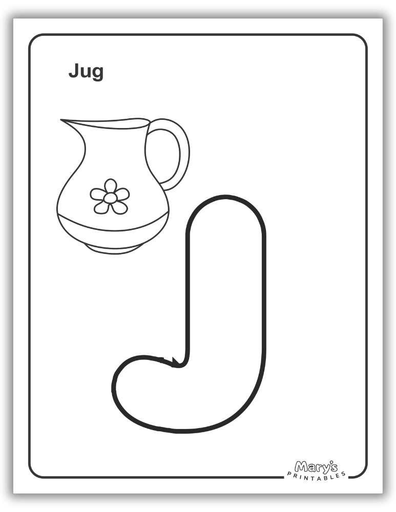 Printable Letter J Worksheet Simple Coloring Page