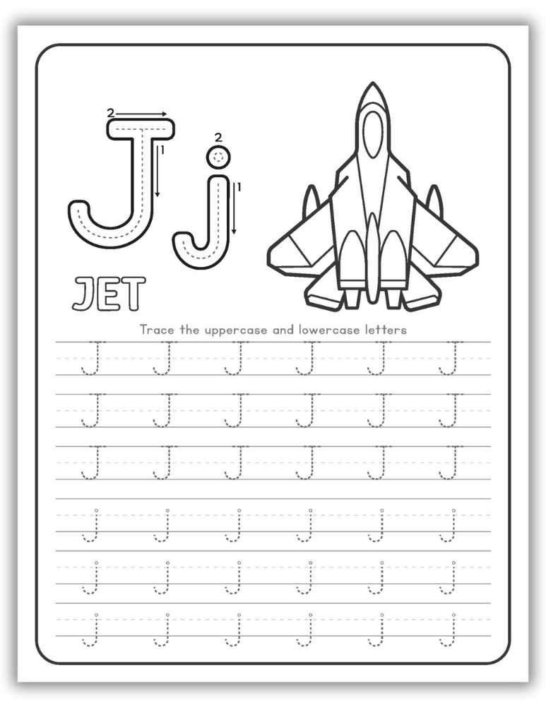 Printable Letter J Worksheet Tracing Jet