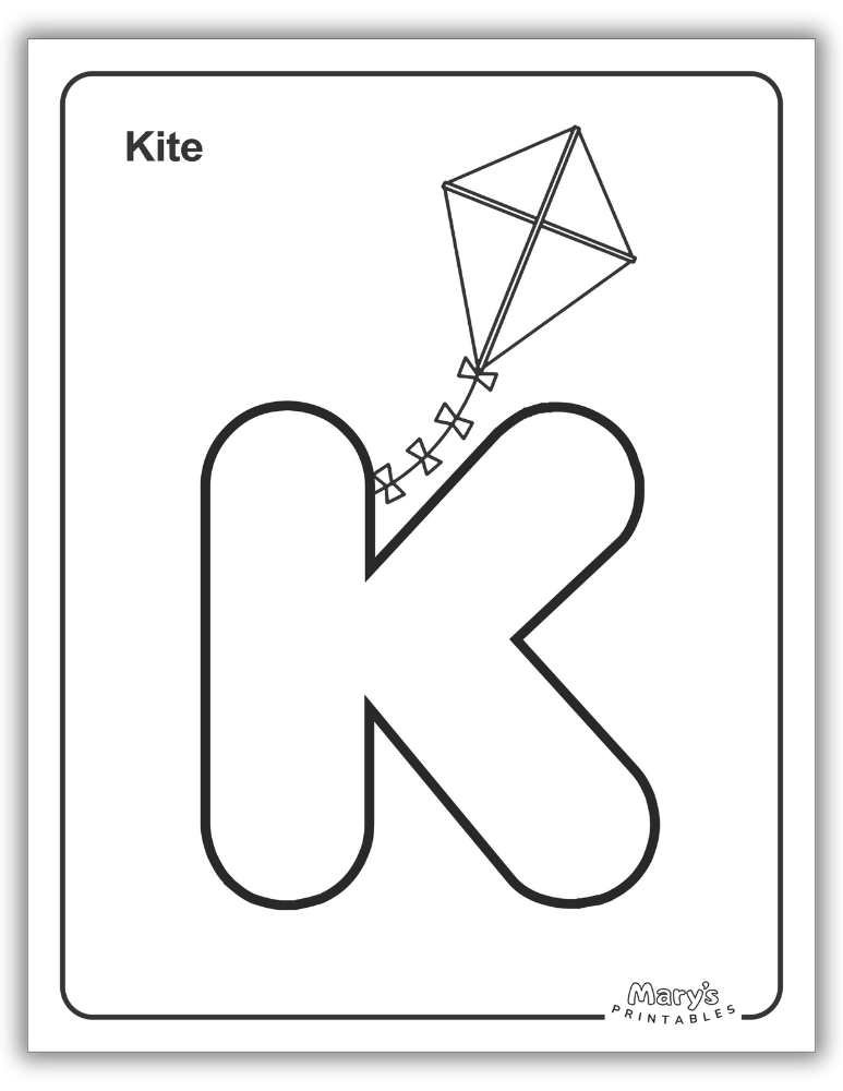 Printable Letter K Worksheet Simple Coloring Page