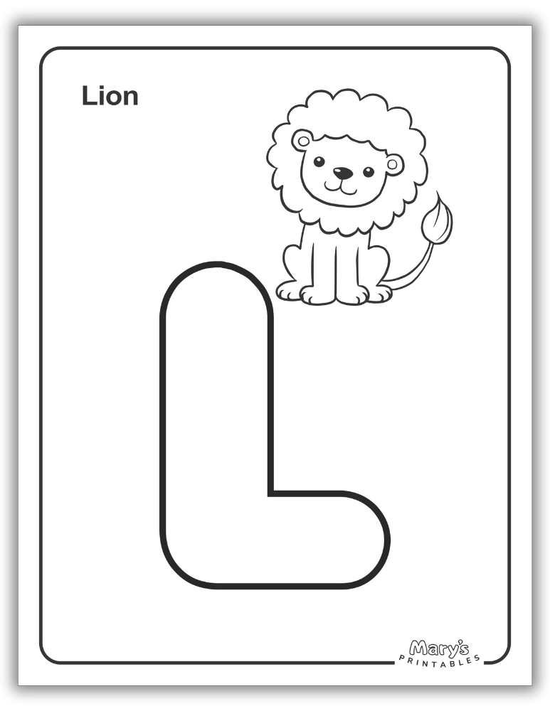 Printable Letter L Worksheet Simple Coloring Page