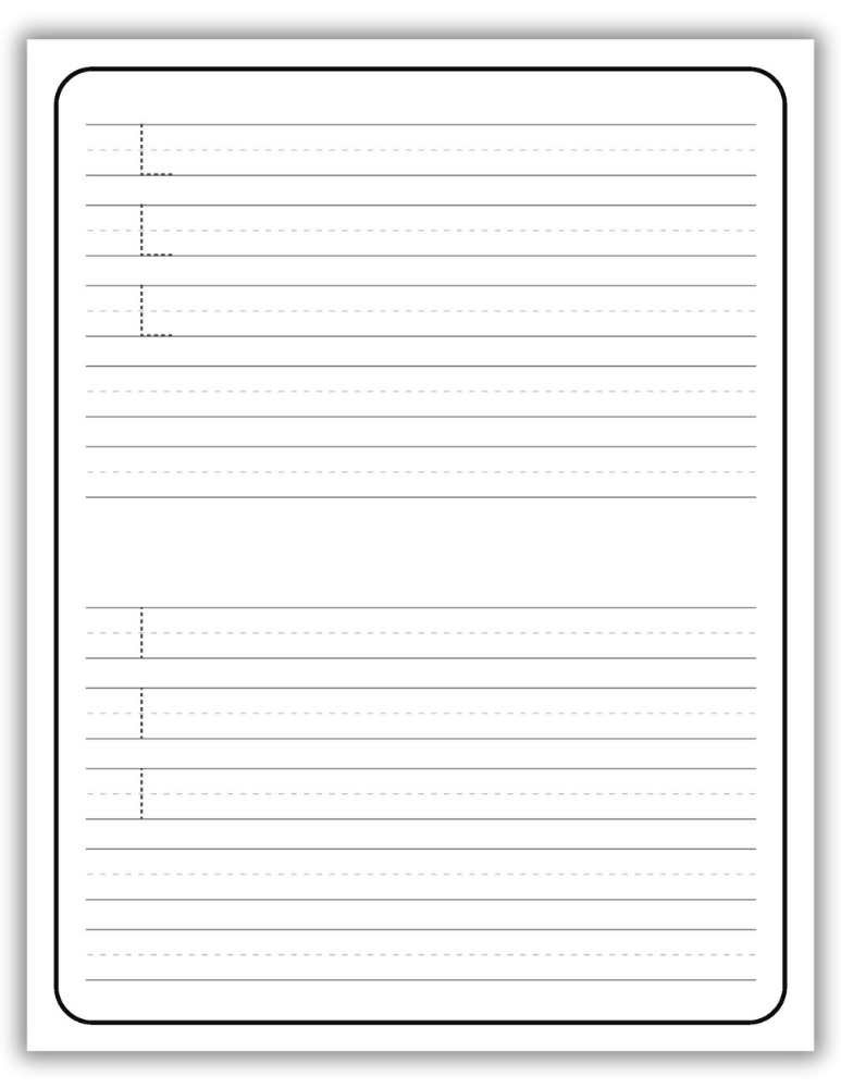 Printable Letter L Worksheet Uppercase and Lowercase Tracing