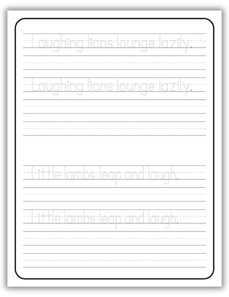 Printable Letter L Worksheet Tracing Sentences