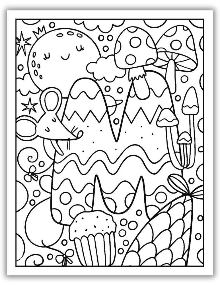 Printable Letter M Worksheet Complex Coloring Page