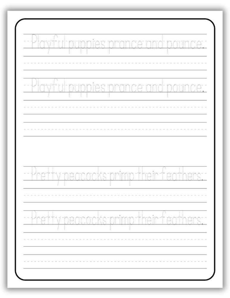 Printable Letter P Worksheet Tracing Sentences