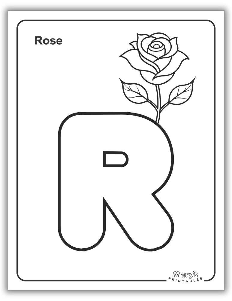 Printable Letter R Worksheet Simple Coloring Page