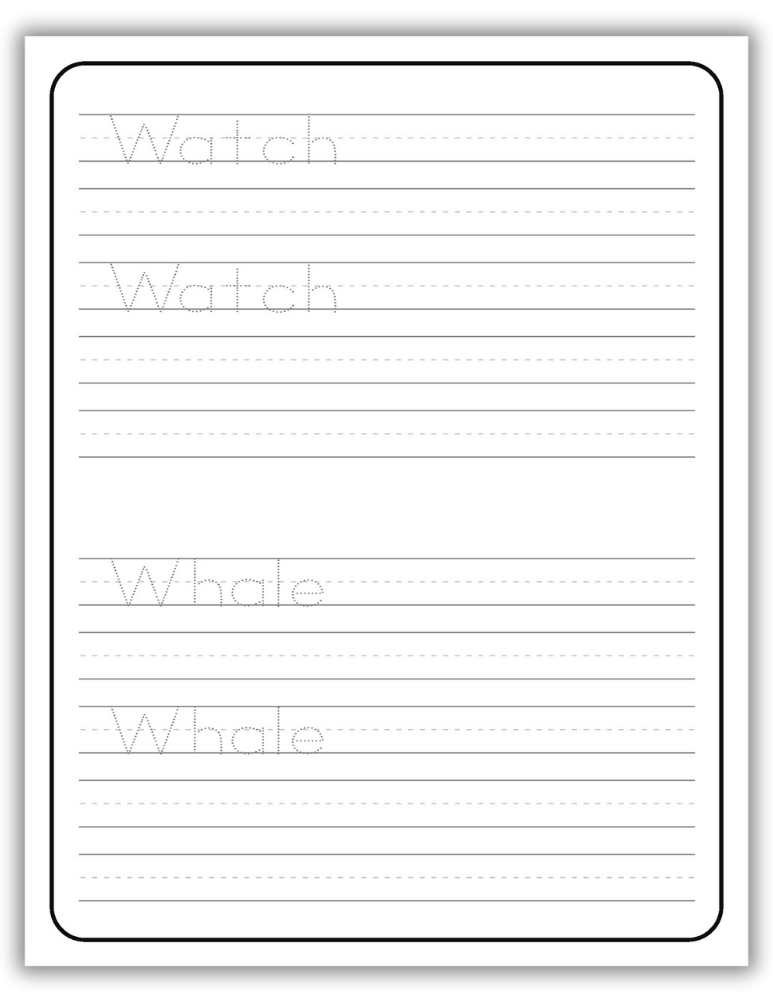 Printable Letter W Worksheet Tracing Words Watch and Whale