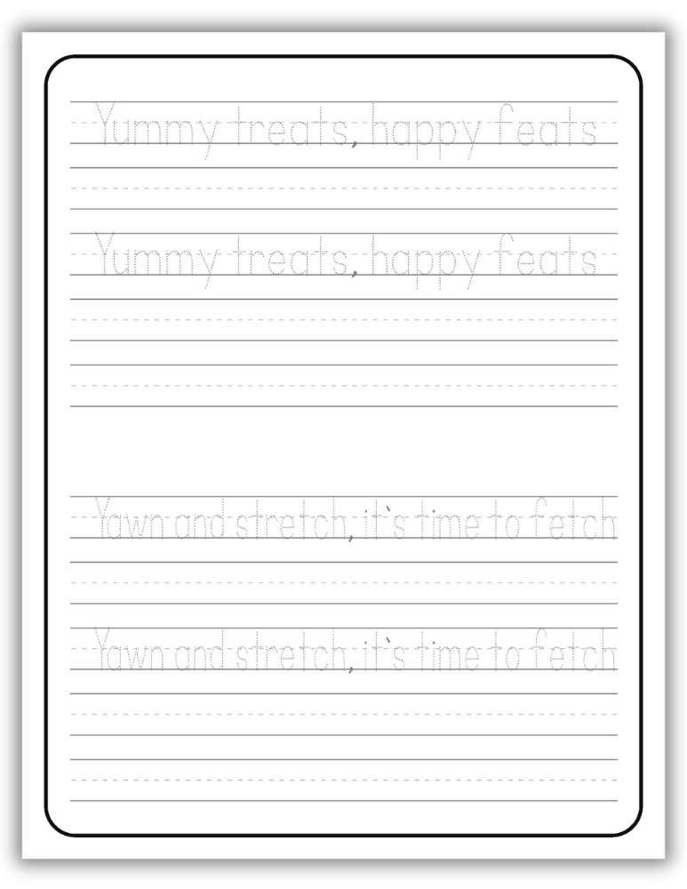 Printable Letter Y Worksheet Tracing Sentences