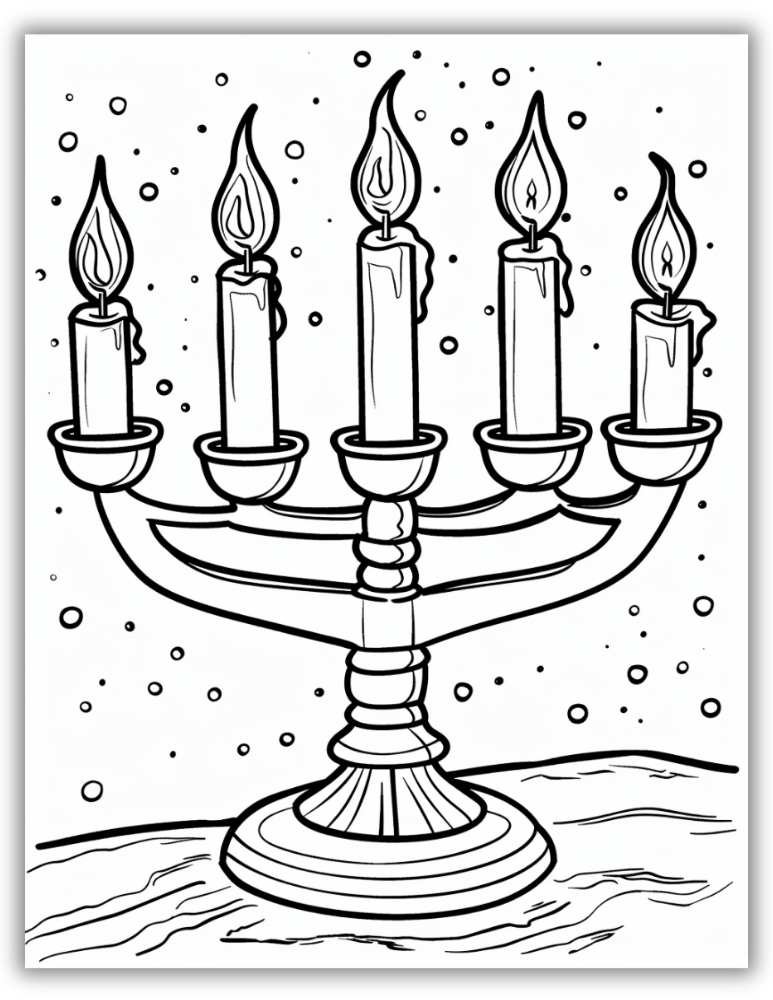 Printable Hanukkah Candle Page