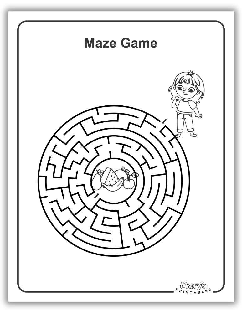 Printable Maze Free Download for Kids - Easy