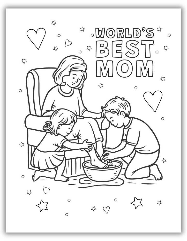 Mother’s Day coloring pages for toddlers - World's Best Mom