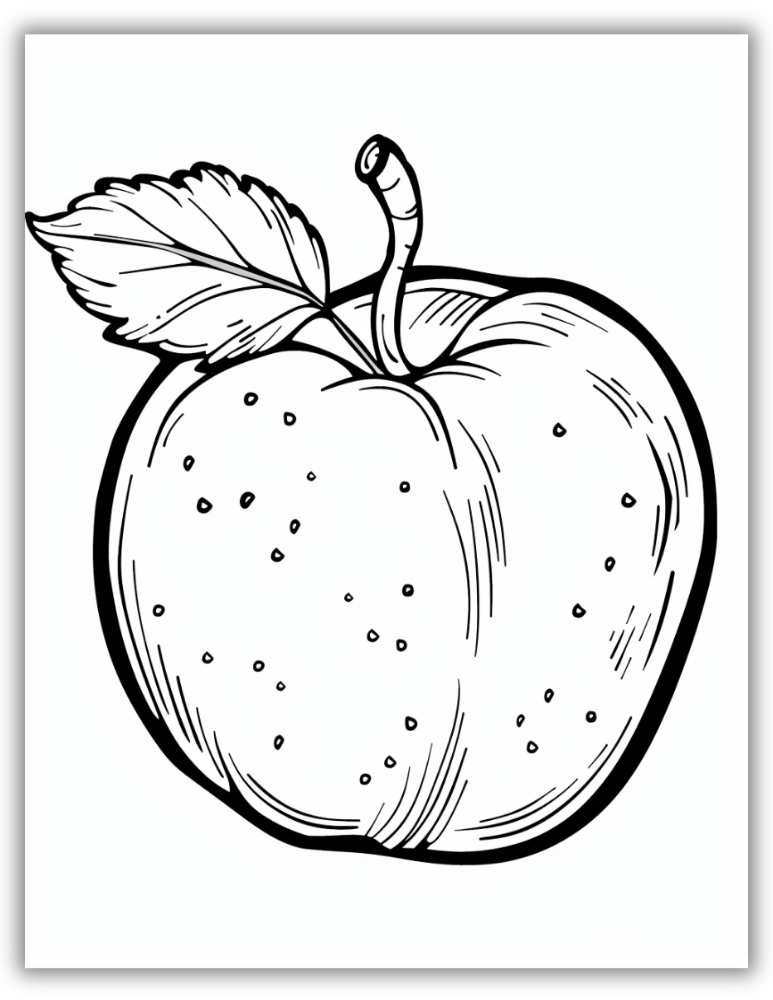 Free Printable Apple Free PDF Download Coloring Page